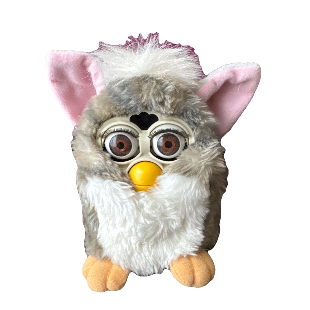 Vintage Furby 70-800 Gray Pink Ears 1998 Needs Repair Or For Parts